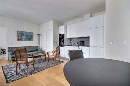 Living room Furnished apartment - 50m²  - 1 bedroom - Invalides - Paris