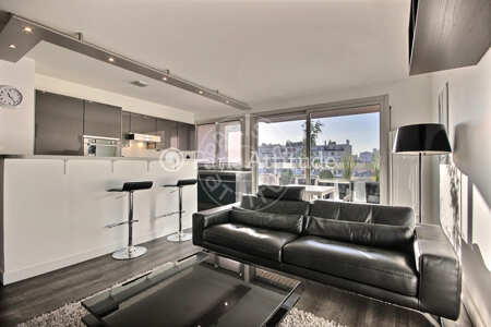 Living room Furnished apartment - 50m²  - 1 bedroom - Auteuil - Paris