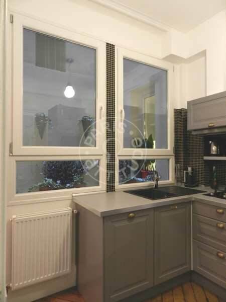 Cocina Piso amueblado - 60m²  - 2 dormitorios - Strasbourg Saint-Denis - París