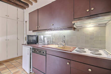 Küche Möblierte studio - 28m²  - Latin / Saint-Michel - Paris