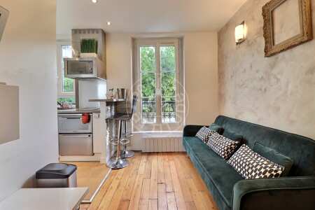 Wohnzimmer Möblierte wohnung - 28m² - 1 Zimmer - Jardin des Plantes - Paris