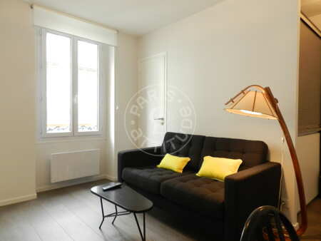 Living room Furnished apartment - 27m²  - 1 bedroom - Tour Eiffel - Paris