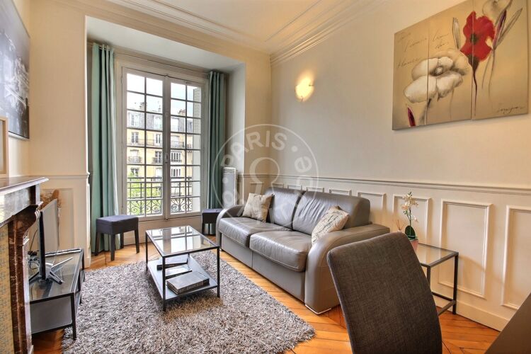 Living room - Furnished 2 bedrooms - Paris 75016 - 9301