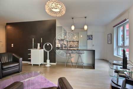 Salon Studio meublé - 33m²  - Batignolles - Paris