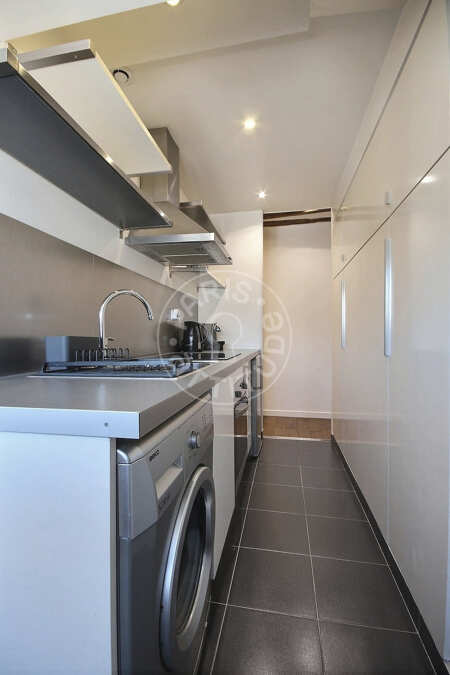 Cuisine Studio alcove meublé - 40m²  - Saint Placide - Paris