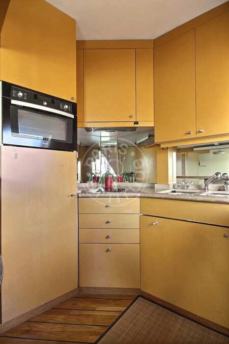 Cocina Piso amueblado - 45m²  - 1 dormitorio - Wagram - París