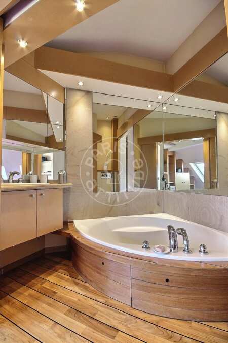 Baño Piso amueblado - 45m²  - 1 dormitorio - Wagram - París