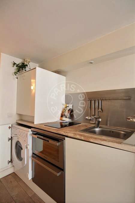 Küche Möblierte studio - 17m²  - Centre George Pompidou - Paris