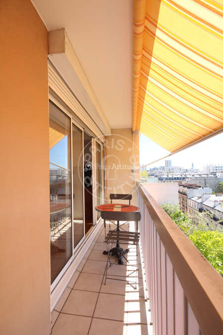 Balcon Appartement meublé - 45m²  - 1 chambre - Charonne - Paris