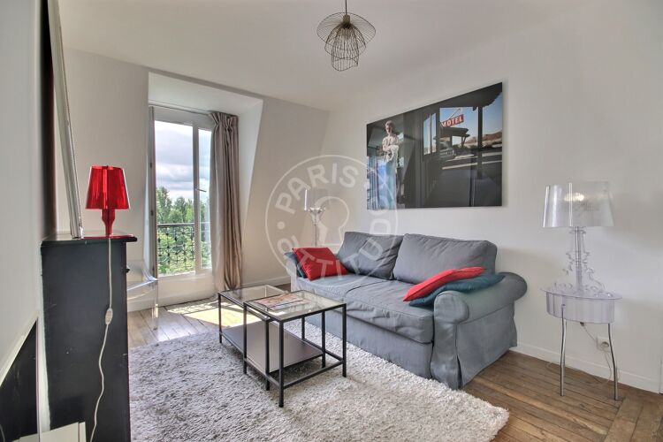Living room - Furnished 1 bedroom - Paris 75016 - 9480