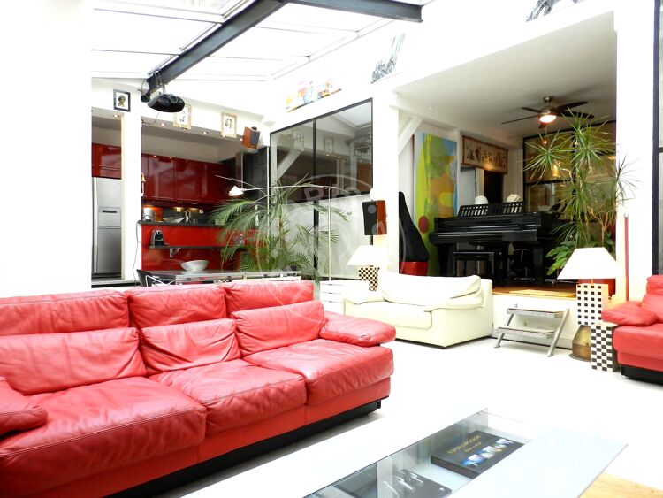 Living room - Furnished 2 bedrooms - Paris 75009 - 9484