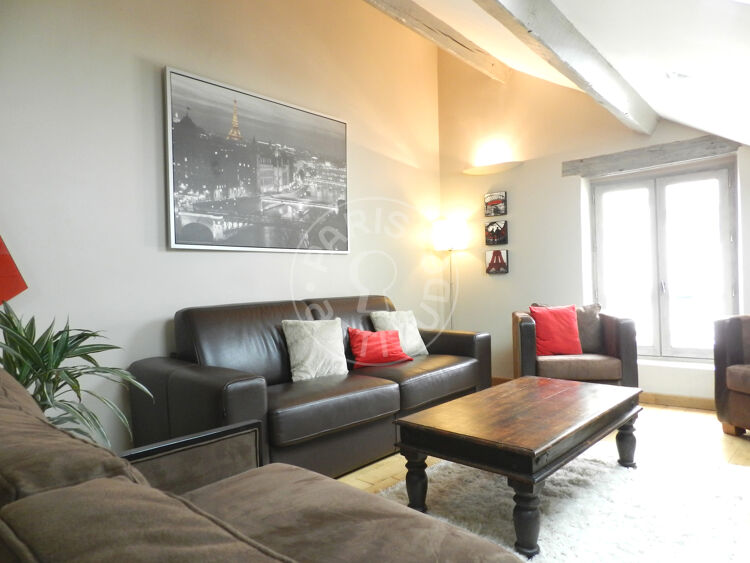 Living room - Furnished 1 bedroom - Paris 75018 - 9506