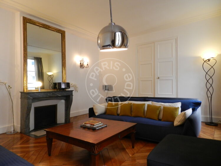 Living room - Furnished 3 bedrooms - Paris 75006 - 9529