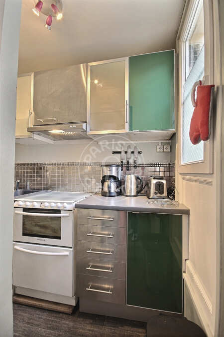 Cozinha Apartamento mobilado - 30m²  - 1 quarto - Oberkampf - Paris