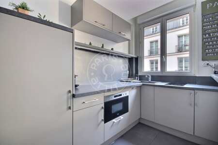 Kitchen Furnished apartment - 45m²  - 1 bedroom - Montorgueil - Paris