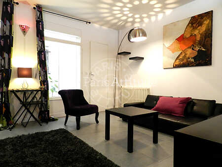Salon Studio meublé - 24m²  - Belleville - Paris