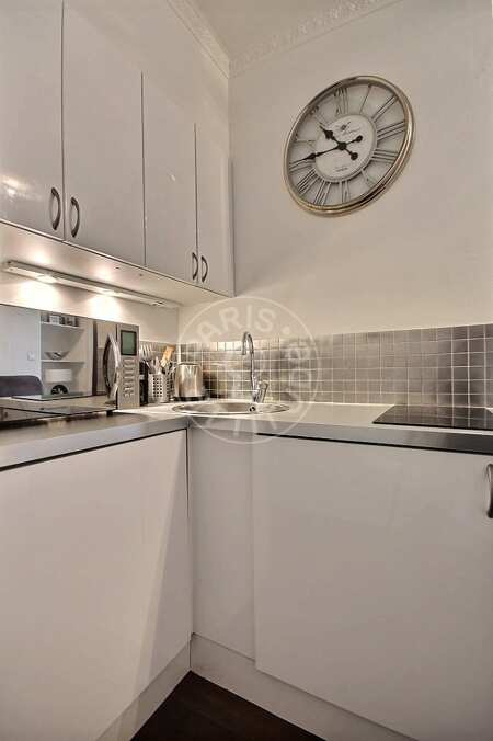 Cuisine Studio meublé - 16m²  - Tour Eiffel - Paris