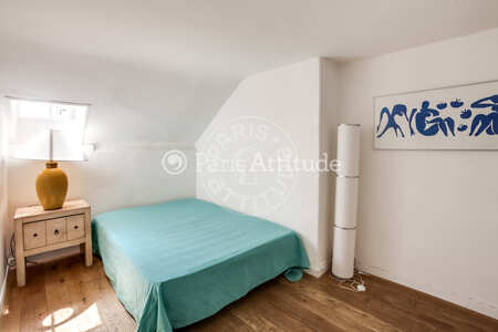 Bedroom Furnished apartment - 42m²  - 1 bedroom - Saint-Germain - Paris