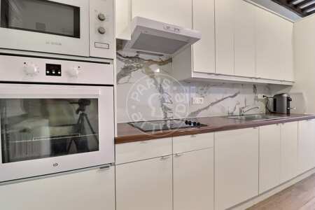 Cuisine Appartement meublé - 105m²  - 3 chambres - Musée Picasso - Paris