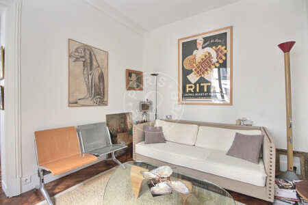 Living room Furnished apartment - 67m²  - 1 bedroom - Jardin du Luxembourg - Paris
