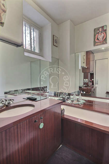Bathroom Furnished apartment - 67m²  - 1 bedroom - Jardin du Luxembourg - Paris