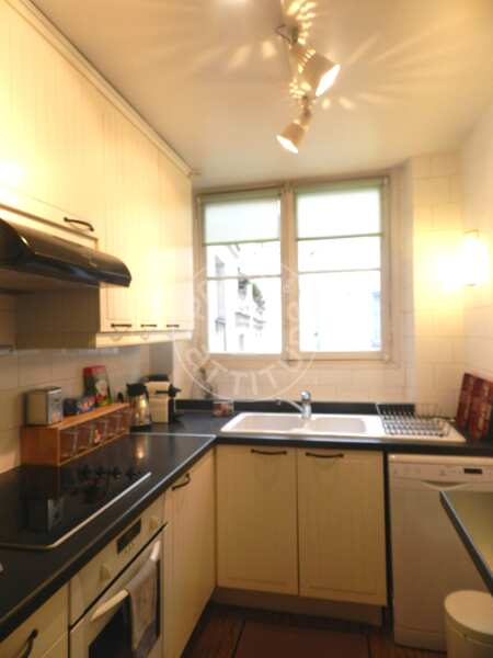 Kitchen Furnished apartment - 75m²  - 2 bedrooms - Saint-Germain - Paris