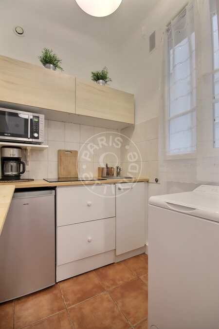 Cozinha Apartamento mobilado - 34m²  - 1 quarto - Porte de Versailles - Paris