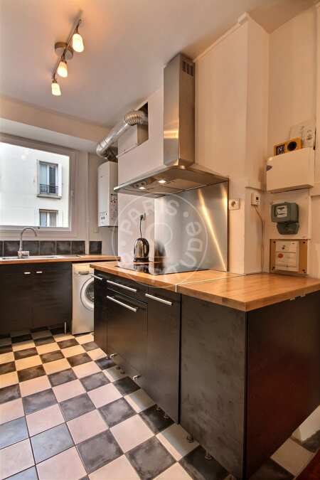 Küche Möblierte wohnung - 50m² - 1 Zimmer - Alésia - Paris
