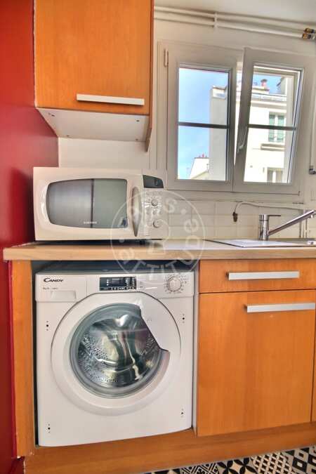 Cozinha Apartamento mobilado - 28m²  - 1 quarto - Oberkampf - Paris