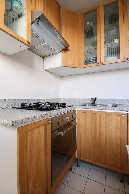 Kitchen Furnished apartment - 60m²  - 1 bedroom - Oberkampf - Paris