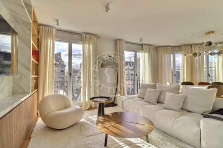 Salon Appartement meublé - 119m²  - 3 chambres - Pasteur - Paris