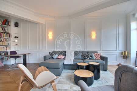 Sala Apartamento mobilado - 132m²  - 3 quartos - Saint-Germain - Paris