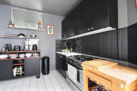 Cuisine Duplex meublé - 85m²  - 1 chambre - Grands Boulevards / Bonne Nouvelle - Paris
