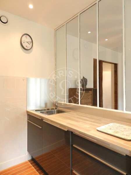Cozinha Apartamento mobilado - 40m²  - 1 quarto - Place Monge - Paris
