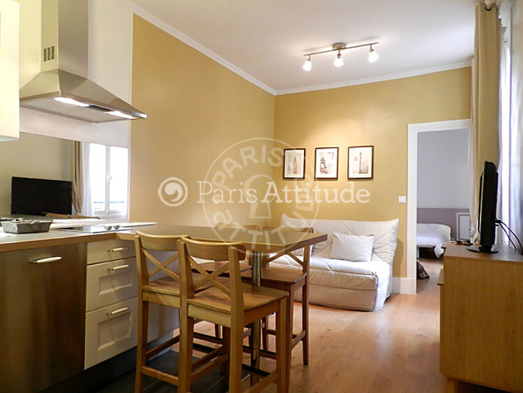 Living room - Furnished 1 bedroom - Paris 75004 - 9971