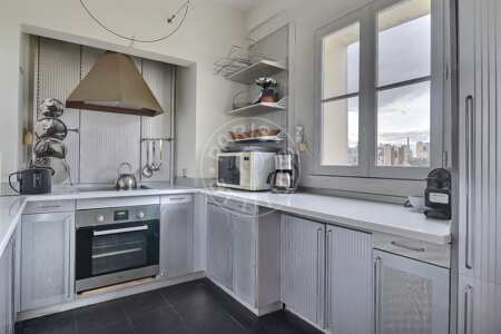 Küche Möblierte maisonette - 126m²  - 3 Zimmer - Latin / Saint-Michel - Paris