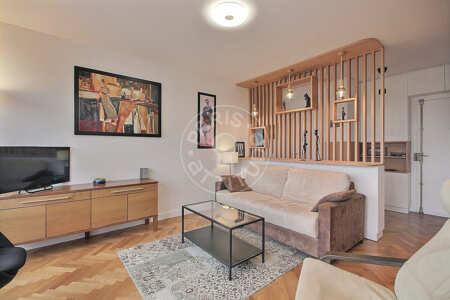 Living room Furnished apartment - 48m²  - 1 bedroom - Nation - Paris